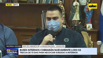 Buses internos cobrarán nuevamente 2.300 GS