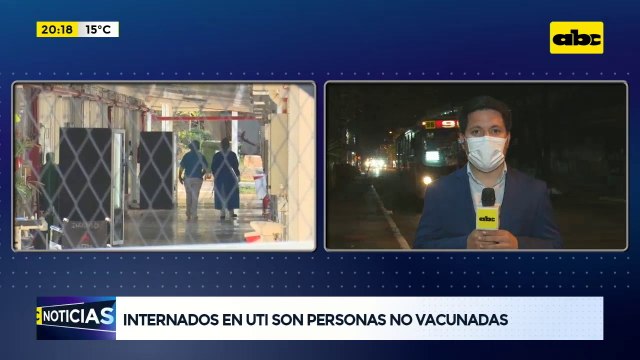 Internados en UTI son personas no vacunadas