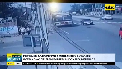 Tras robo en un bus y caída de una pasajera, detienen a "vendedor ambulante" y a chofer