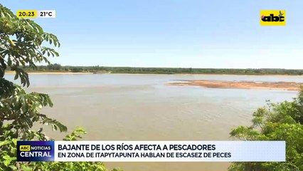 Bajante de los ríos afecta a pescadores