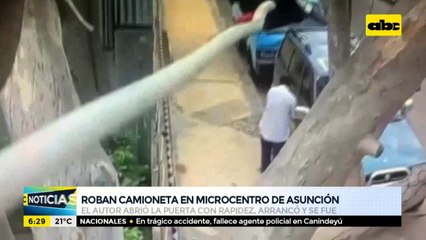 Roban camioneta en pleno microcentro de Asunción