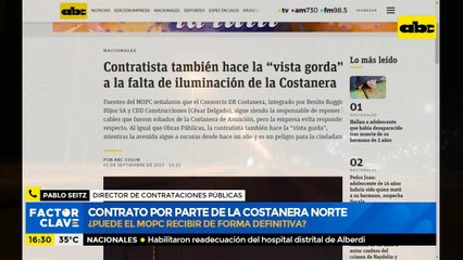 Contrato por parte de la Costanera Norte: ¿Puede el MOPC recibir de forma definitiva?