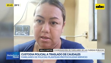 Custodia policial a traslado de caudales