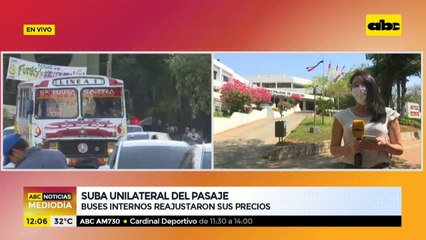 Buses internos de Asunción reajustaron unilateralmente el precio del pasaje