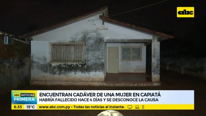 Encuentran cadáver de una mujer en Capiatá