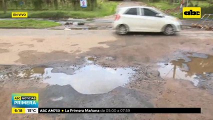 Calamitoso estado de la avenida Molas López