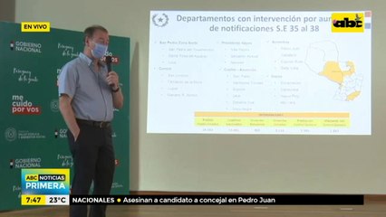 Ligero incremento de notificaciones de casos de Dengue en varias zonas del país