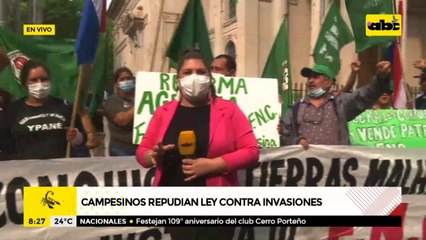 Campesinos repudian ley contra invasiones