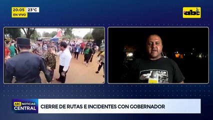 Cierre de rutas e incidentes con gobernador
