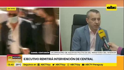 Ejecutivo remitirá a Diputados pedido de intervención a la Gobernación de Central