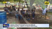 Varios atractivos en playa de Areguá