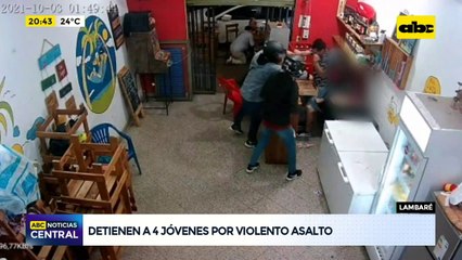 Detienen a 4 jóvenes por violento asalto