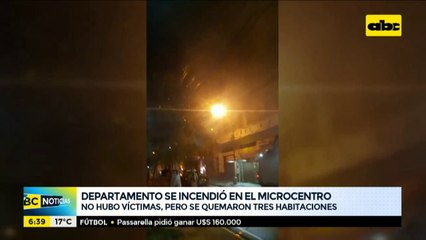 Vivienda se incendió en pleno microcentro
