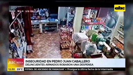 Delincuentes armados robaron una despensa en Pedro Juan Caballero