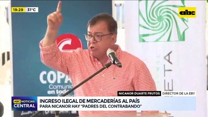 Nicanor Duarte Frutos se pronunció sobre el contrabando