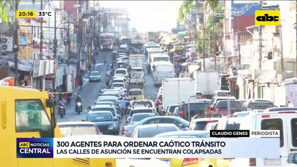 Las calles de asunción se encuentran colapsadas