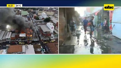 El día después del incendio en el Mercado 4