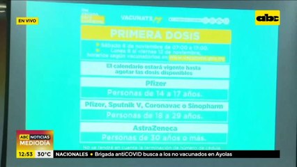 Desde mañana podrán vacunarse los adolescentes desde los 14 años