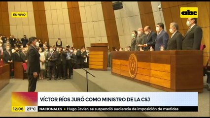 Víctor Ríos juró como ministro de la Corte Suprema de Justicia