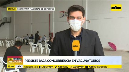 Persiste baja concurrencia en vacunatorios