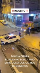 Policía niega el paso a los bomberos