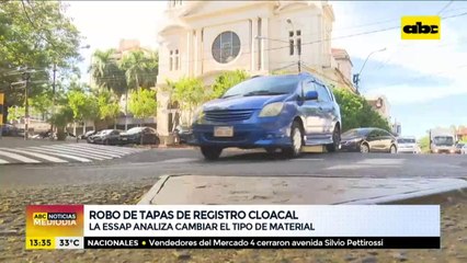 Ante constantes robos, Essap analiza cambiar el material de las tapas de registro cloacal