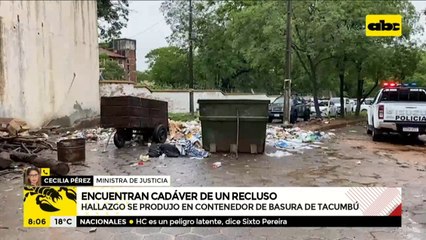 Encuentran cadáver de un recluso de Tacumbú en un contenedor de basura