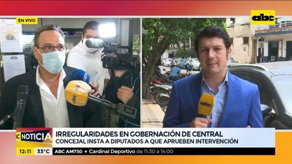 Gobernación de Central: Diputados deberán definir intervención
