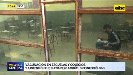 Vacunación en escuelas: Se llegó muy tarde, dice infectólogo