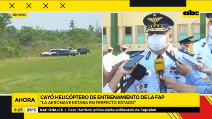Fallecen dos tripulantes tras la caída del helicóptero de la FAP
