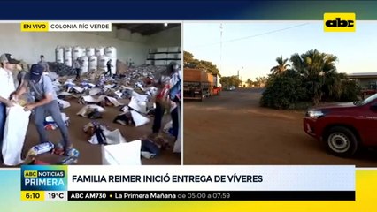 Familia Reimer pide a comunidades aceptar víveres "gentileza del EPP"