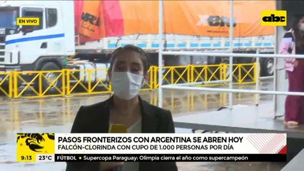 Pasos fronterizos con Argentina se abren desde hoy