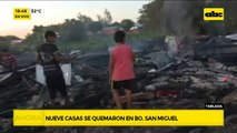 Asunción: Incendio consumió nueve viviendas