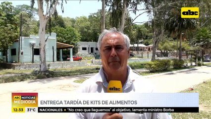 Entrega tardía de kits de alimentos en el Alto Paraguay