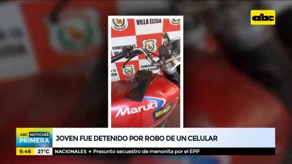 Joven fue detenido tras robar un celular