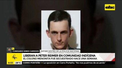 Peter Reimer, asustado pero en buen estado de Salud