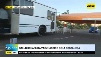 Salud rehabilita vacunatorio en la Costanera de Asunción, que luce vacío