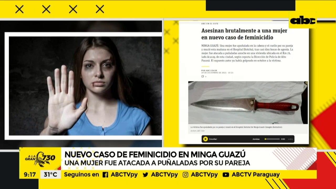 Nuevo caso de feminicidio en Minga Guasu