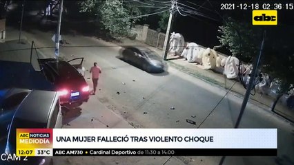 Una mujer falleció tras violento choque