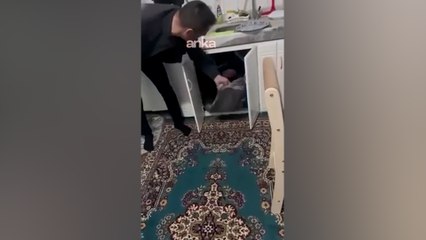 Kırıkkale’de, 6 yıl hapis cezası bulunan firari mutfak dolabında yakalandı