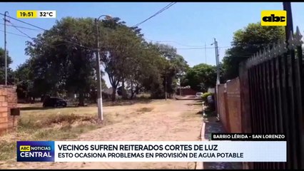 San Lorenzo: constante corte de luz provoca cortes de agua