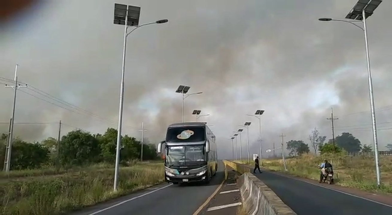 Incendio de gran magnitud se registra en ruta P...