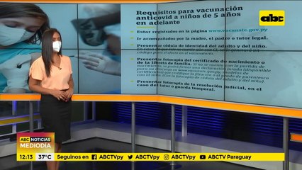 Requisitos para vacunación en niños de 5 años en adelante