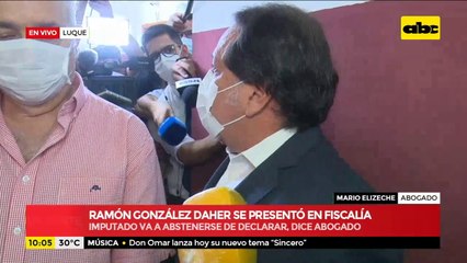Ramón González Daher se presenta en la fiscalía
