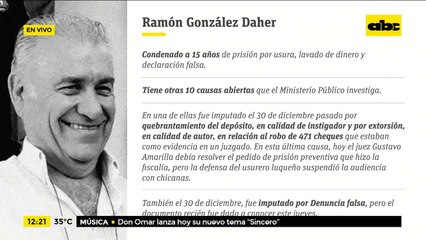 Ramón González Daher condenado a 15 años de cárcel