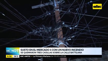 Susto en el mercado 4 por un nuevo incendio