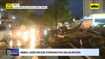 Efectos del temporal en Eje Corporativo de Asunción