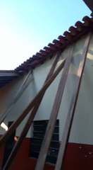 Derrumbe de un aula en la Escuela 1385 de Borja, Guairá