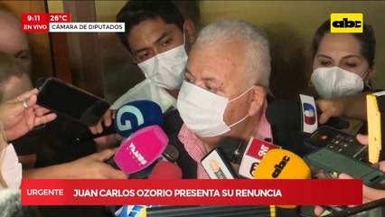 Renuncia el diputado Juan Carlos Ozorio