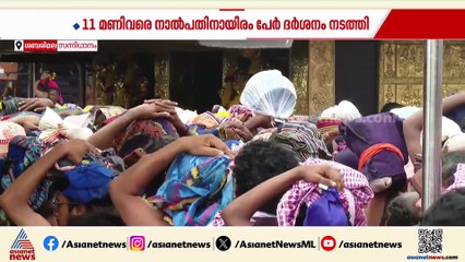 ശബരിമലയിൽ ഭക്തജന തിരക്ക് തുടരുന്നു; നടപ്പന്തൽ മുതൽ ഭക്തരുടെ നീണ്ട നിര